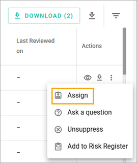 Assign an accepted vulnerability